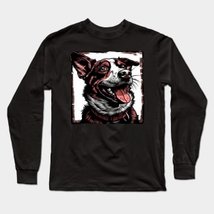 Retro Art Australian Cattle Dog Lover Long Sleeve T-Shirt